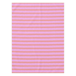 Pink Geometric Stripes Tablecloth