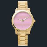 Pink Geometric Stripes  Watch<br><div class="desc">Pink Geometric Stripes Watch</div>