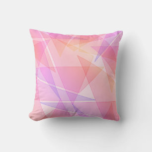 Pink Geometric Throw Pillow