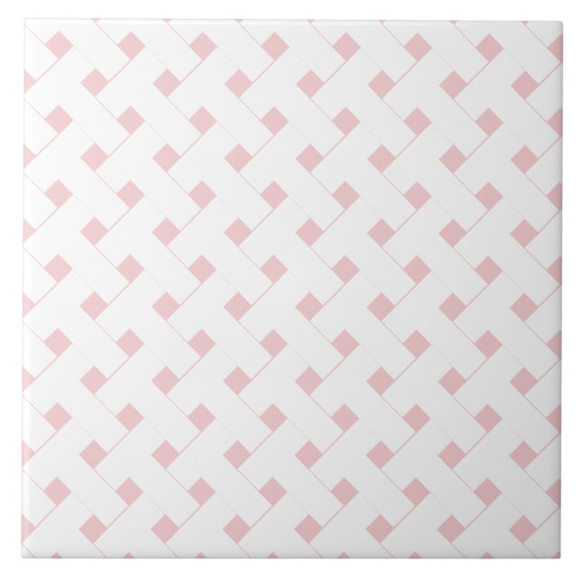 Pink geometric trellis  tile (Front)