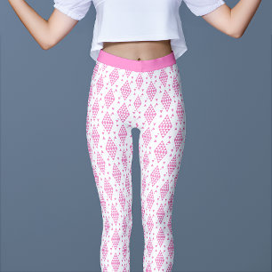 Pink Geometric Triangles Leggings