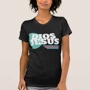 Pink Geometrical Faith Dios Christian Slang T-Shirt
