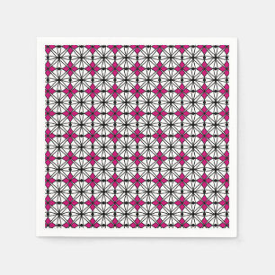 Pink Geometry Pattern Napkin