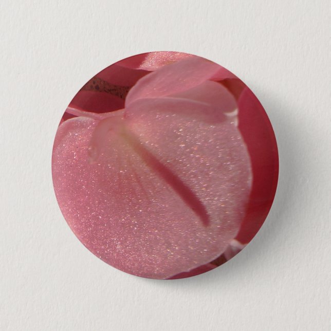Pink geranium: almost solid Light pink 2 Inch Round Button (Front)