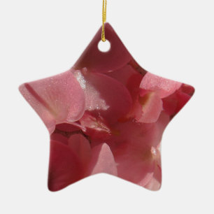 Pink geranium: almost solid Light pink Ceramic Ornament