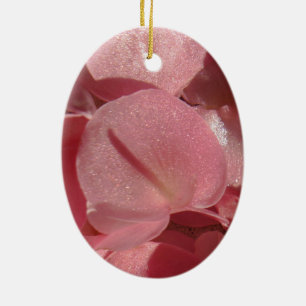 Pink geranium: almost solid Light pink Ceramic Ornament