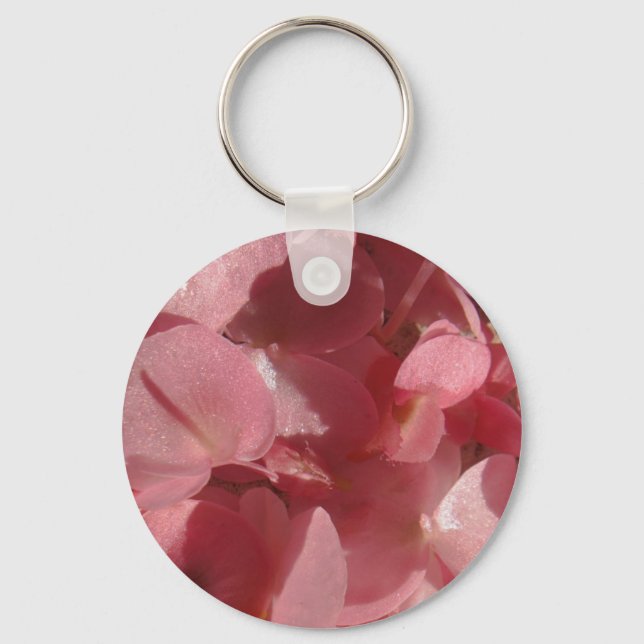 Pink geranium: almost solid Light pink Keychain (Front)