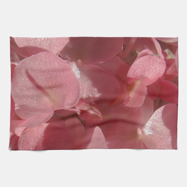 Pink geranium: almost solid Light pink Kitchen Towel (Horizontal)
