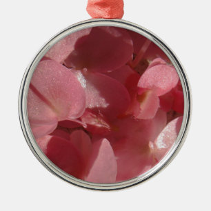 Pink geranium: almost solid Light pink Metal Ornament