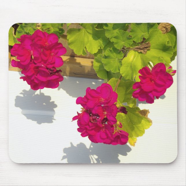 Pink Geranium Mouse Pad (Front)