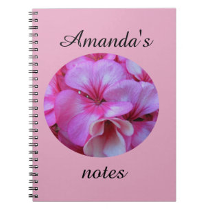 Pink Geranium Notebook