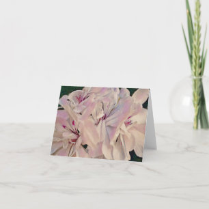 Pink Geraniums from Gertie's Garden Art Note Card