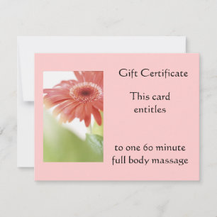 Pink Gerbena Gift Certificate