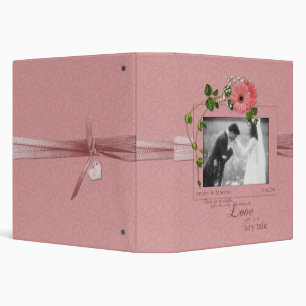 Pink Gerber Daisies Wedding Binder