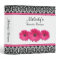 Pink Gerber Daisy Black White Damask Recipe Binder