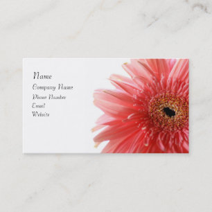Pink Gerber Daisy Business Card