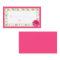 Pink Gerber Daisy Green Damask Wedding Place Cards