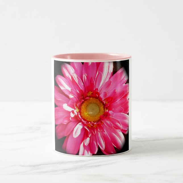 Pink Gerber Daisy Mug (Center)