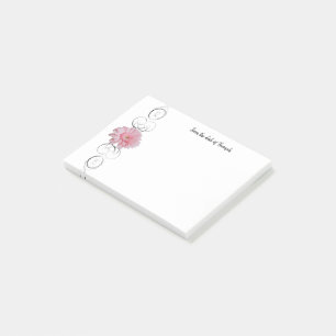 Pink Gerber Daisy Personalized Notes