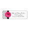 Pink Gerber Daisy Polka Dot Wedding Return Address