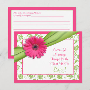 Pink Gerber Recipe Card for a Successful Marriage
