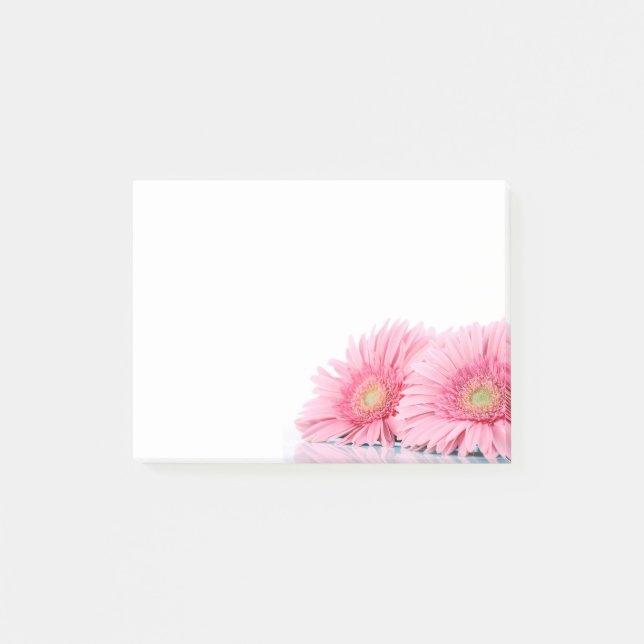 Pink Gerbera Daisies Elegant Photography Post-it Notes (Front)