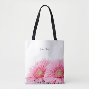 Pink Gerbera Daisies Elegant Photography Tote Bag
