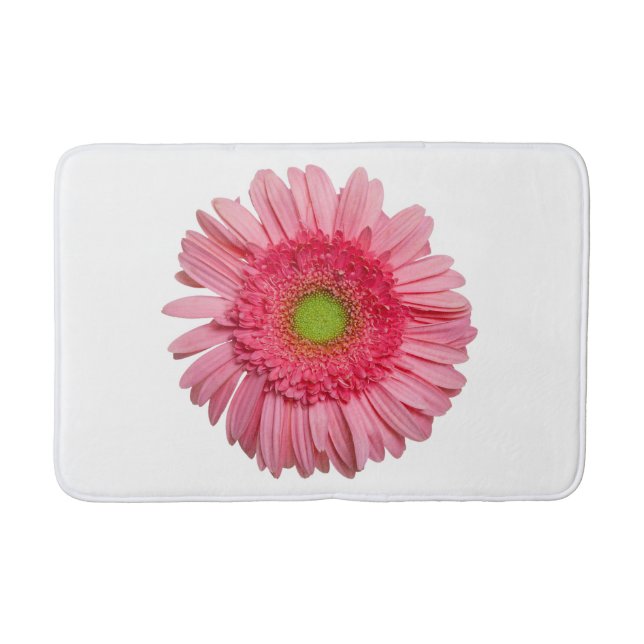 Pink Gerbera Daisy Bath Mat (Front)