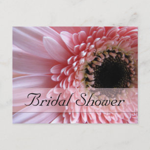 Pink Gerbera Daisy Bridal Shower Invitations