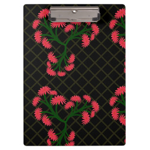 Pink Gerbera Daisy Floral Bouquet pattern  Clipboard