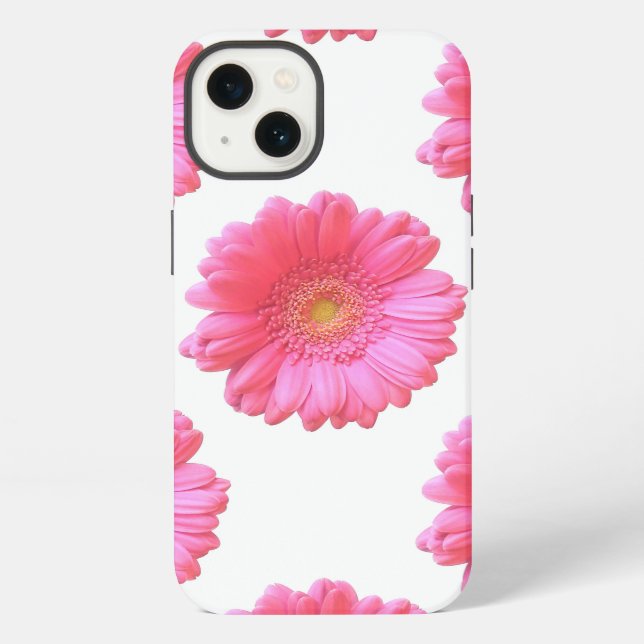 Pink gerbera daisy iPhone case (Back)