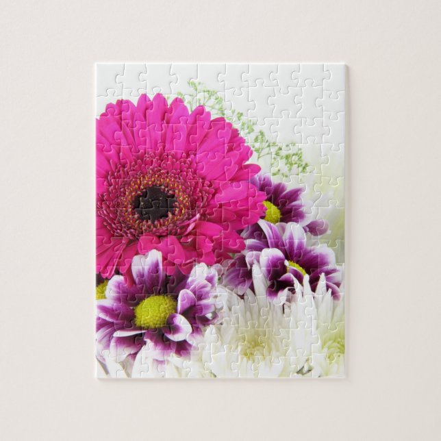 Pink Gerbera Daisy Jigsaw Puzzle (Vertical)