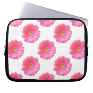 Pink gerbera daisy laptop sleeve