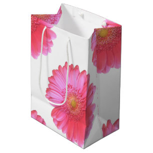 Pink gerbera daisy medium gift bag