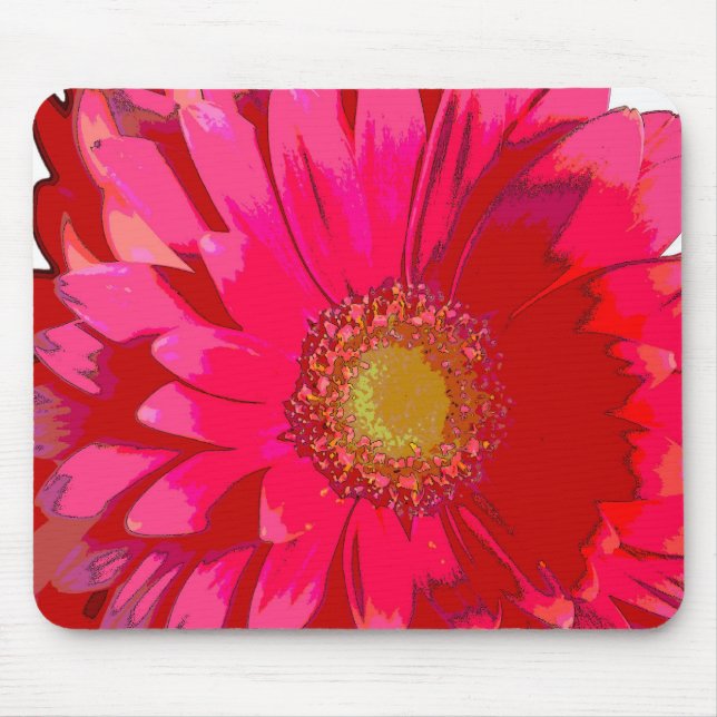 Pink Gerbera Daisy Mousepad (Front)