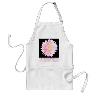 Pink Gerbera Daisy on Apron