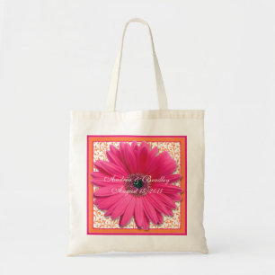 Pink Gerbera Daisy Orange Wedding Welcome Bag