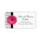 Pink Gerbera Daisy Polka Dot Wedding Address