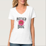 Pink Gerbera Daisy/ Wedding T-Shirt<br><div class="desc">A bright pink gerbera daisy to match your wedding. Customize with any text. For the Mother of the Groom and the entire wedding party.</div>