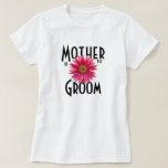 Pink Gerbera Daisy/ Wedding T-Shirt<br><div class="desc">A bright pink gerbera daisy to match your wedding.  Customize with any text.  For the Mother of the Groom and the entire wedding party.</div>