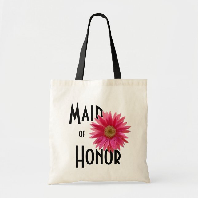 Pink Gerbera Daisy/ Wedding Tote Bag (Front)
