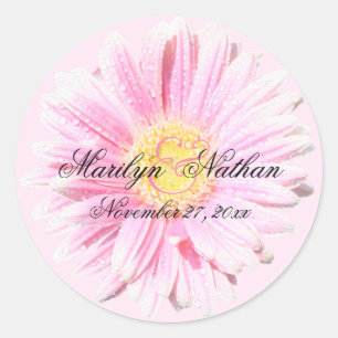 Pink Gerbera Envelope Seal