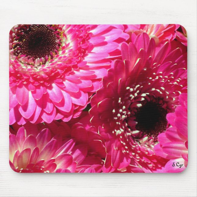 Pink Gerberas Mouse Pad (Front)