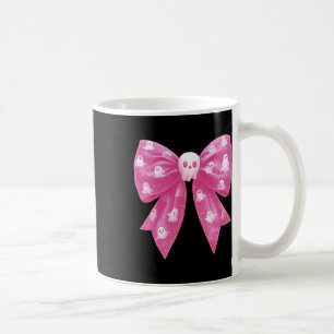 Pink Ghost Bow Coquette Halloween Spooky Season Wo Coffee Mug