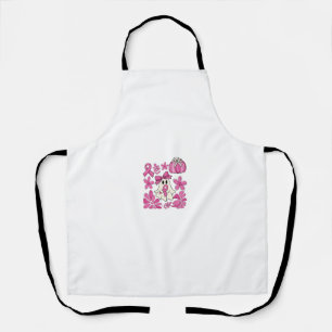 Pink Ghost Breast Cancer Awareness Halloween 👻🎀 Apron