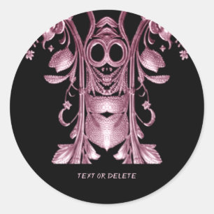 Pink Ghost Classic Round Sticker
