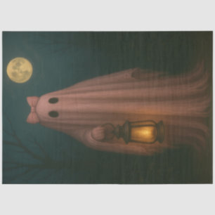 Pink Ghost Halloween Decoupage Whimsical Goth Tissue Paper