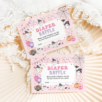 Pink Ghost Halloween Spooky Boo Diaper Raffle