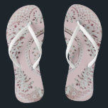 Pink Gibson Girl Flip Flops<br><div class="desc">The design for these flip flops is inspired by a small tea saucer found at a great antique store in Gibsonville, NC. While not a very old piece of ironstone, the company English Ironstone Tableware, went into receivership in 1994 and I felt compelled to honour the red and white pattern...</div>