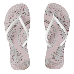 Pink Gibson Girl Flip Flops